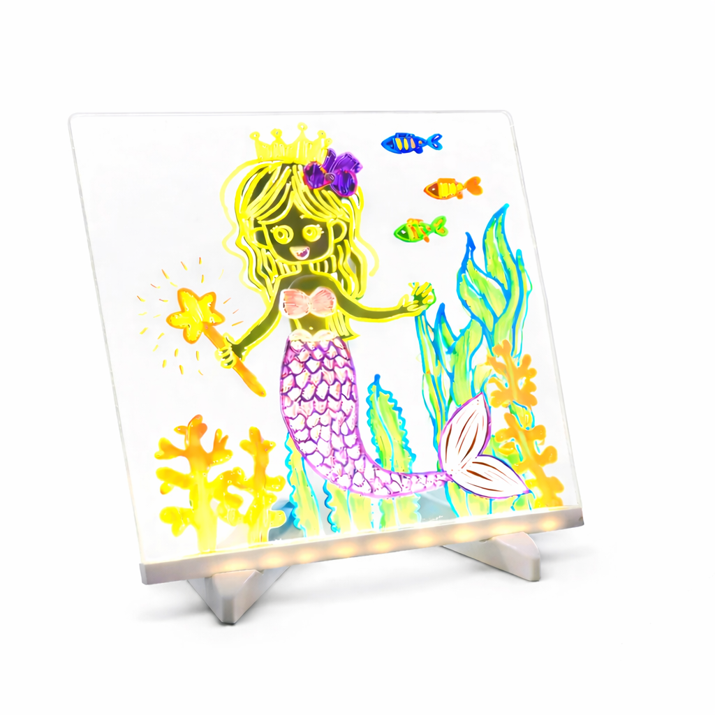 LED Art Drawing Pad for Kids – Reusable Glow Board