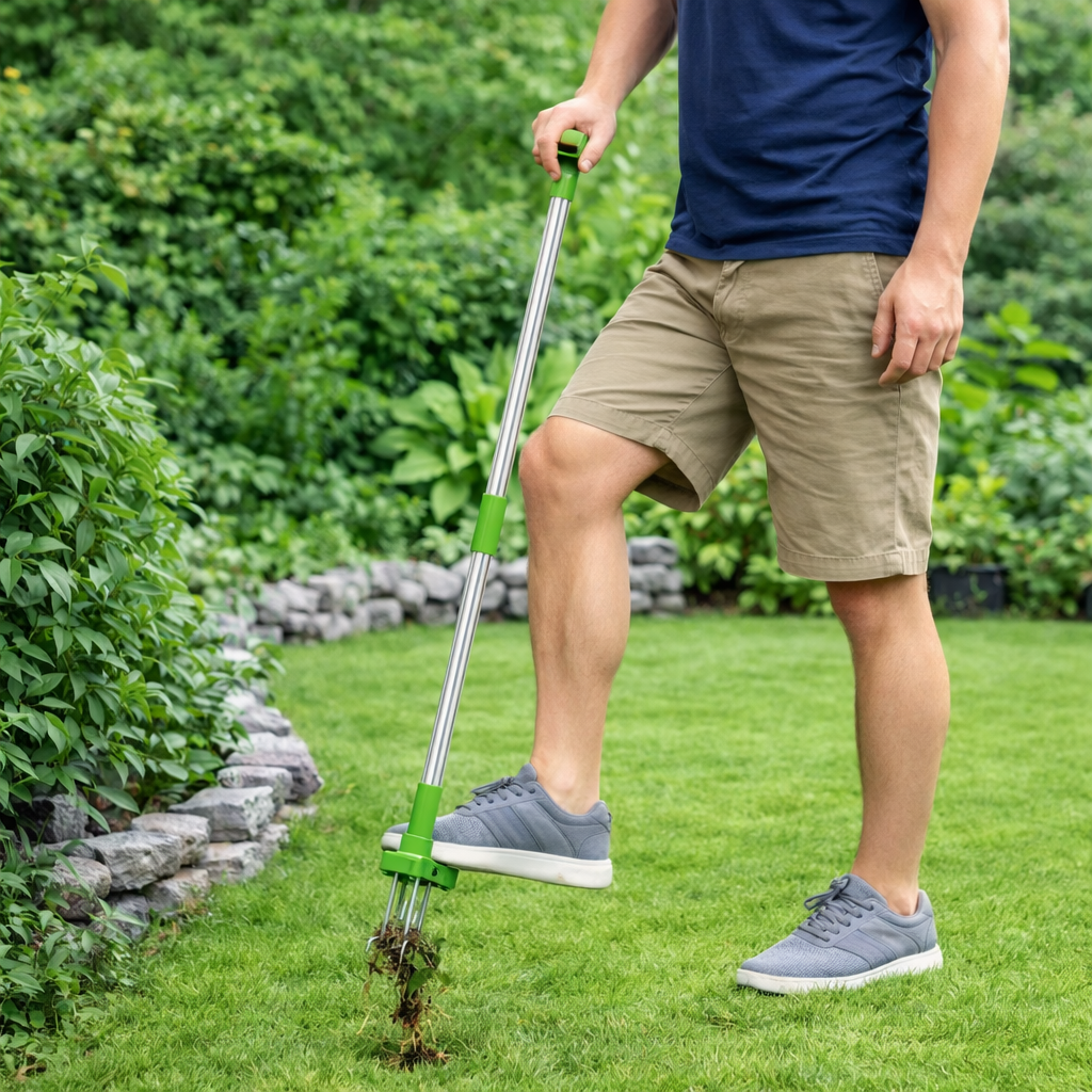 Garden Weed Puller – Stand-Up Root Removal Tool with Claw Grip