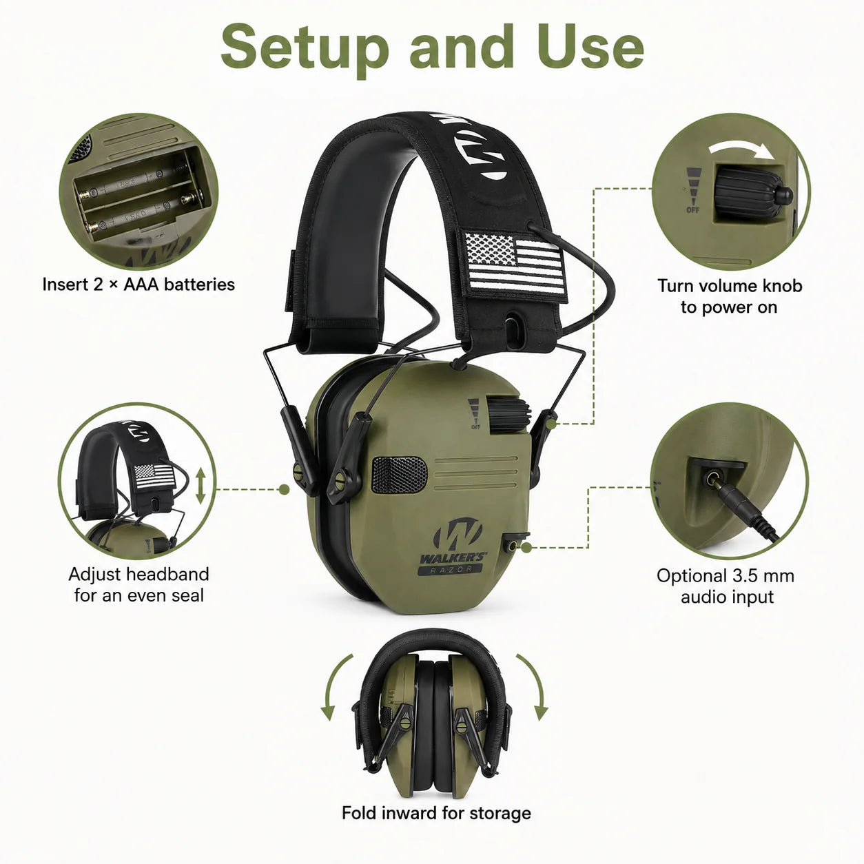 Electronic Earmuffs – Shooting & Hunting Hearing Protection | Sound-Amplifying Noise Reduction