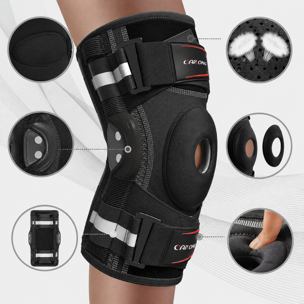 Hinged Knee Brace – Adjustable Knee Stabiliser with Copper Hinges