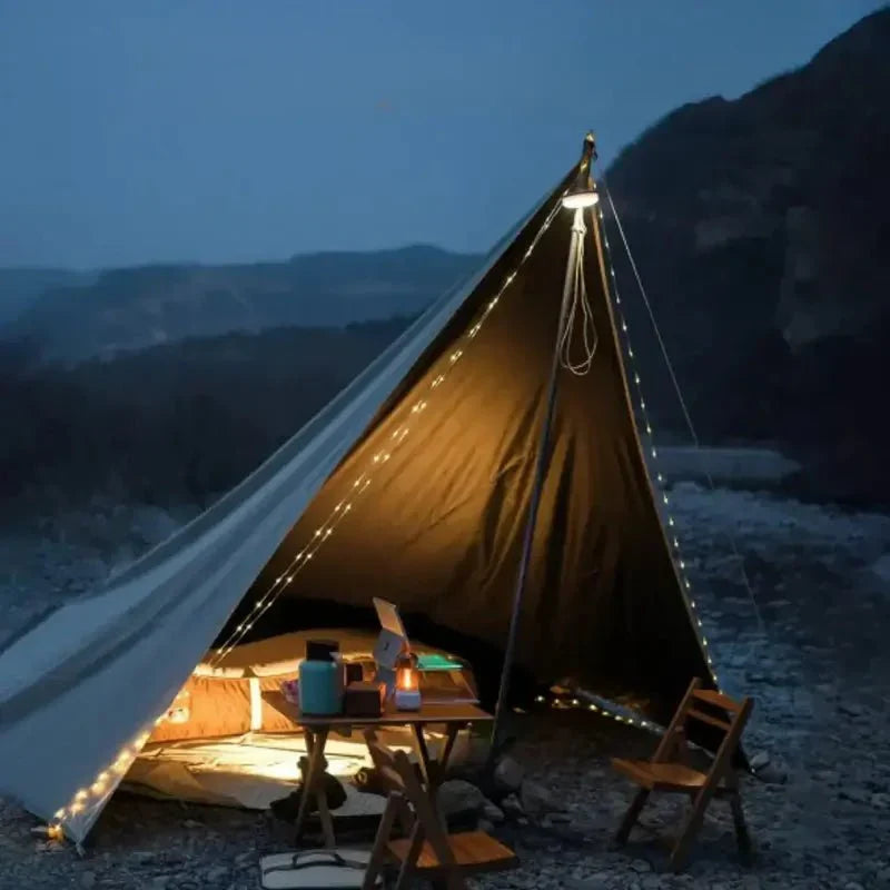 Rechargeable Camping Light – Tent Lantern & 10M Retractable String Lights