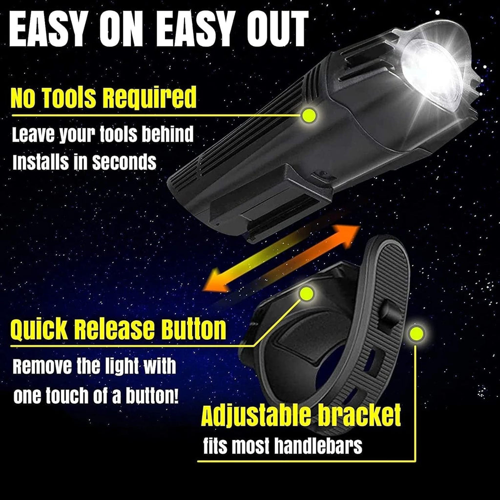 Bicycle Light Set – USB Rechargeable Front & Rear Bike Lights | IPX4 Water-Resistant
