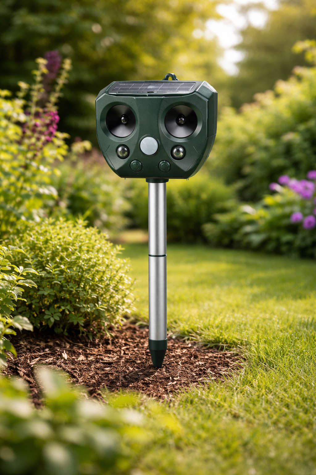 Solar-Powered Outdoor Bird & Animal Deterrent with Motion Sensor
