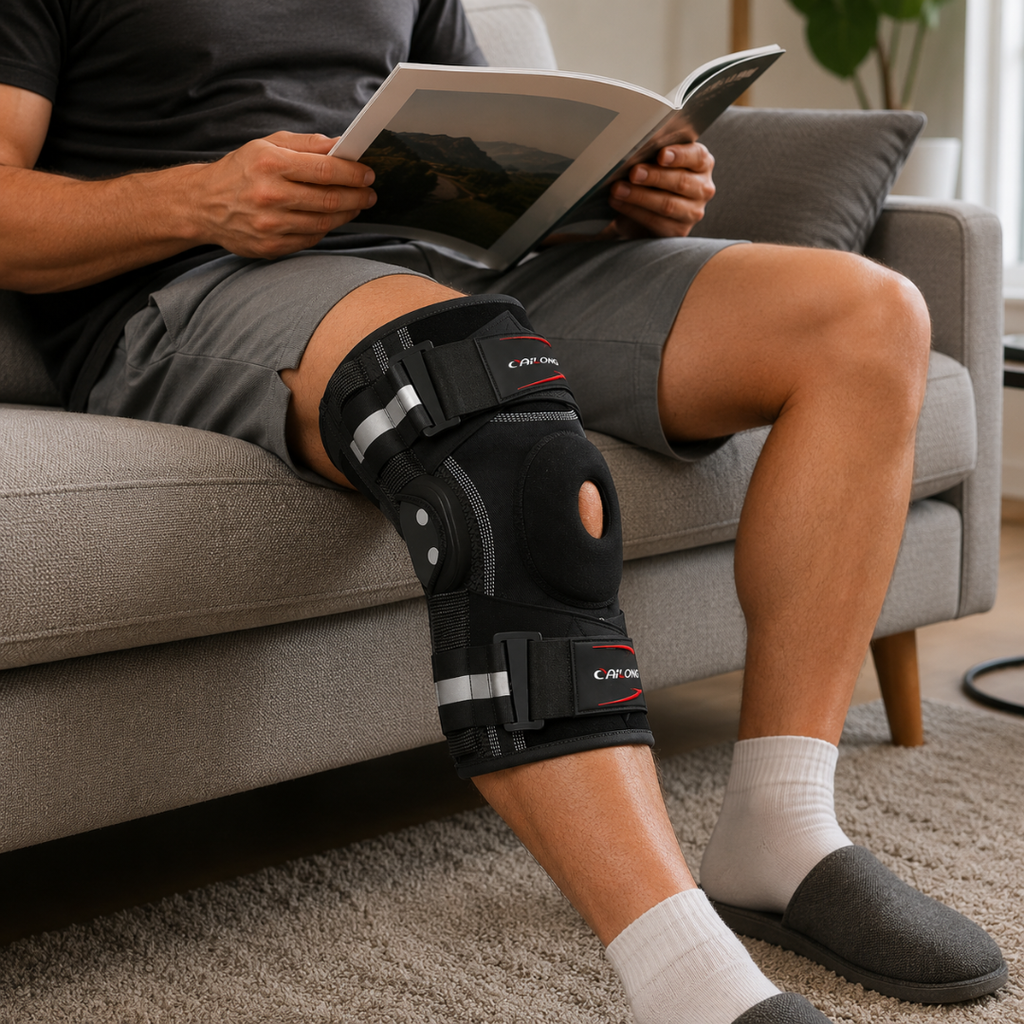 Hinged Knee Brace – Adjustable Knee Stabiliser with Copper Hinges