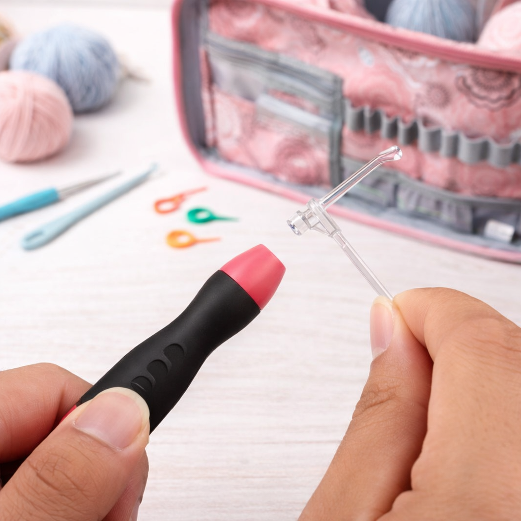LED Crochet Hooks – 11-in-1 Rechargeable Interchangeable Set