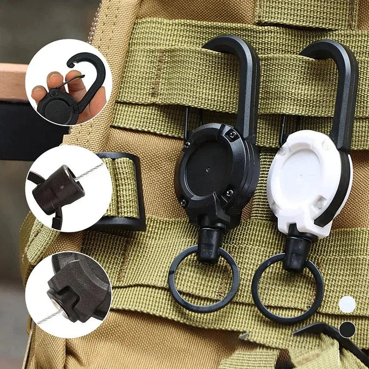 Heavy Duty Retractable Keychain – Steel Wire Cord Key Holder
