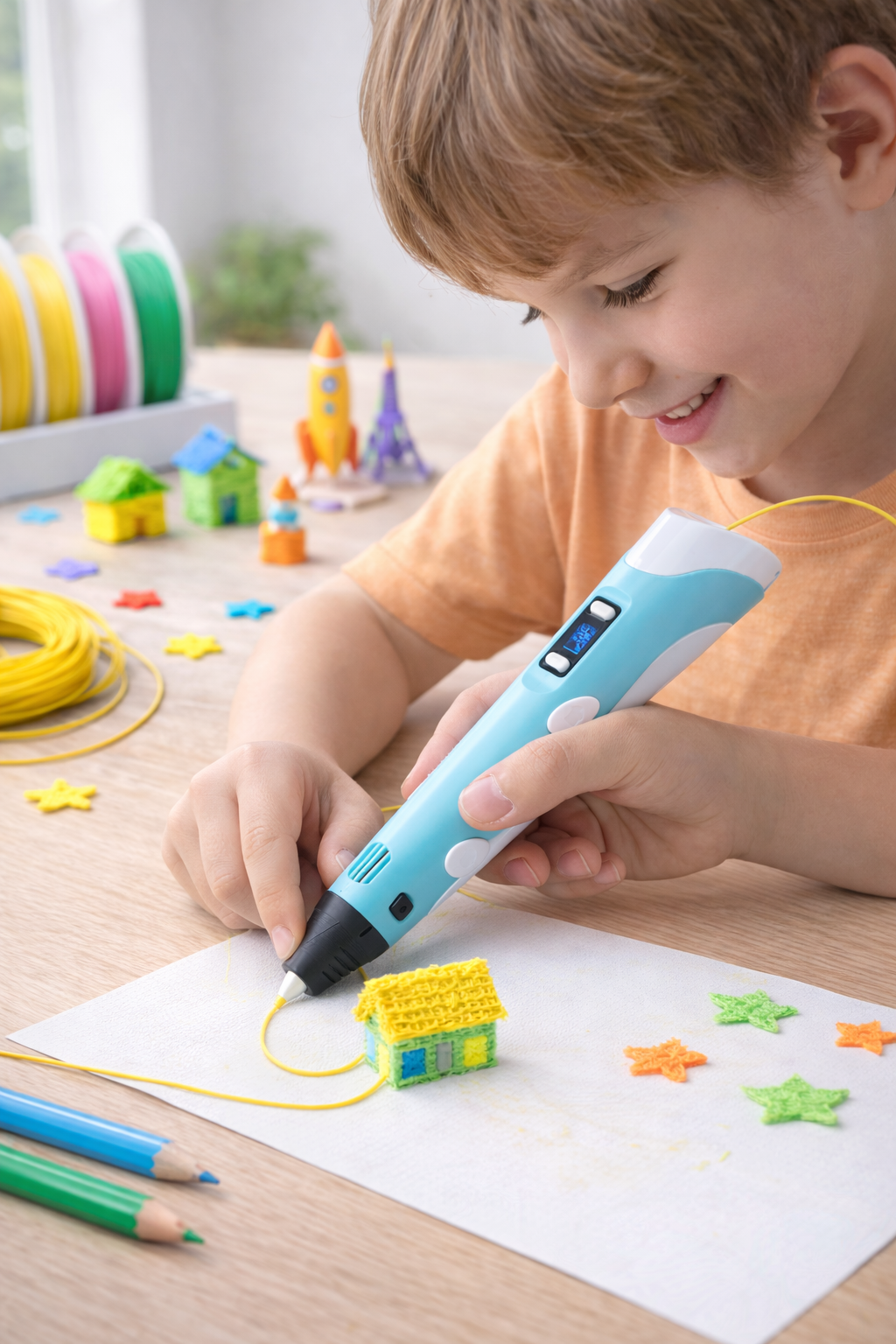 3D Printing Pen – DIY Drawing Pen with 12 PLA Colors for Kids & Creative Projects