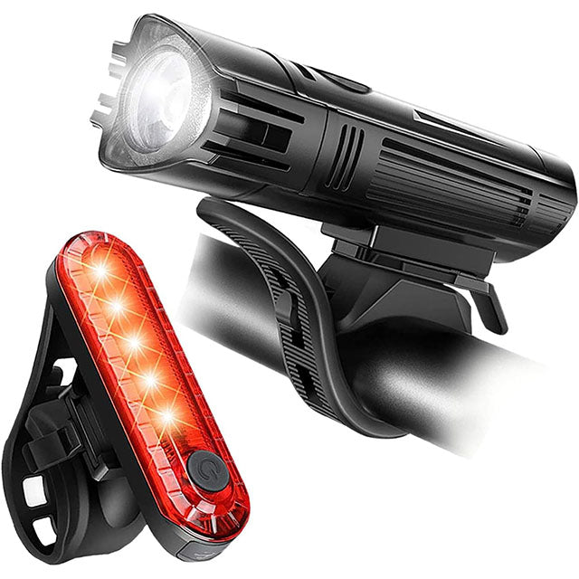 Bicycle Light Set – USB Rechargeable Front & Rear Bike Lights | IPX4 Water-Resistant