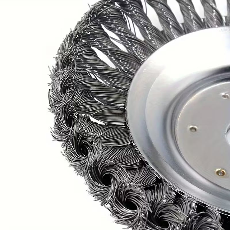 Carbon Steel Weed Brush Trimmer Head – Twisted Wire Brush for Hard Surfaces