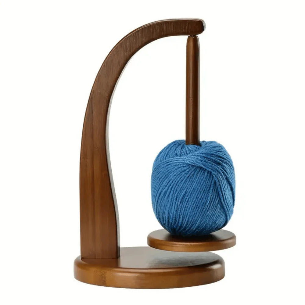 Levitating Premium Yarn Holder – Magnetic Wooden Yarn Stand