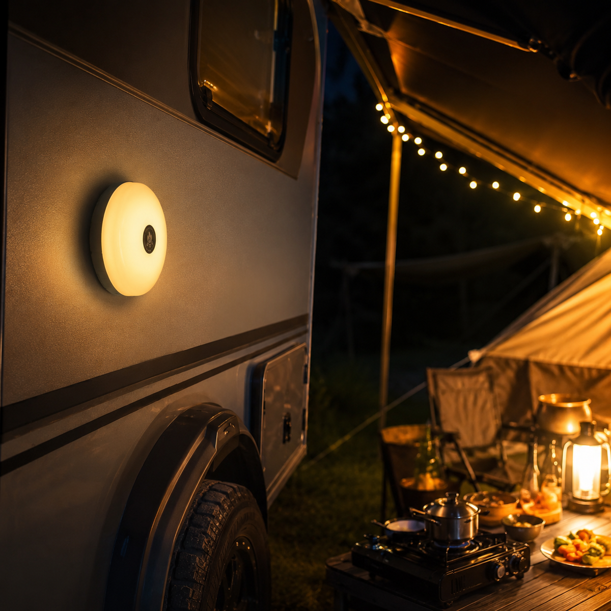 Rechargeable Camping Light – Tent Lantern & 10M Retractable String Lights