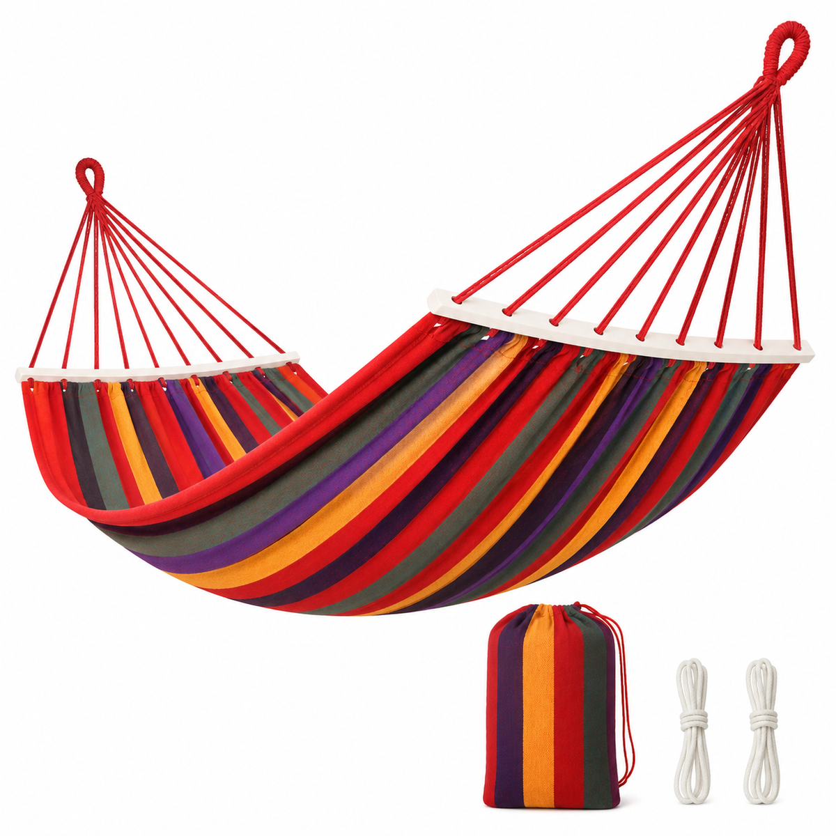 Portable Camping Hammock – Outdoor Canvas Fabric Hammock
