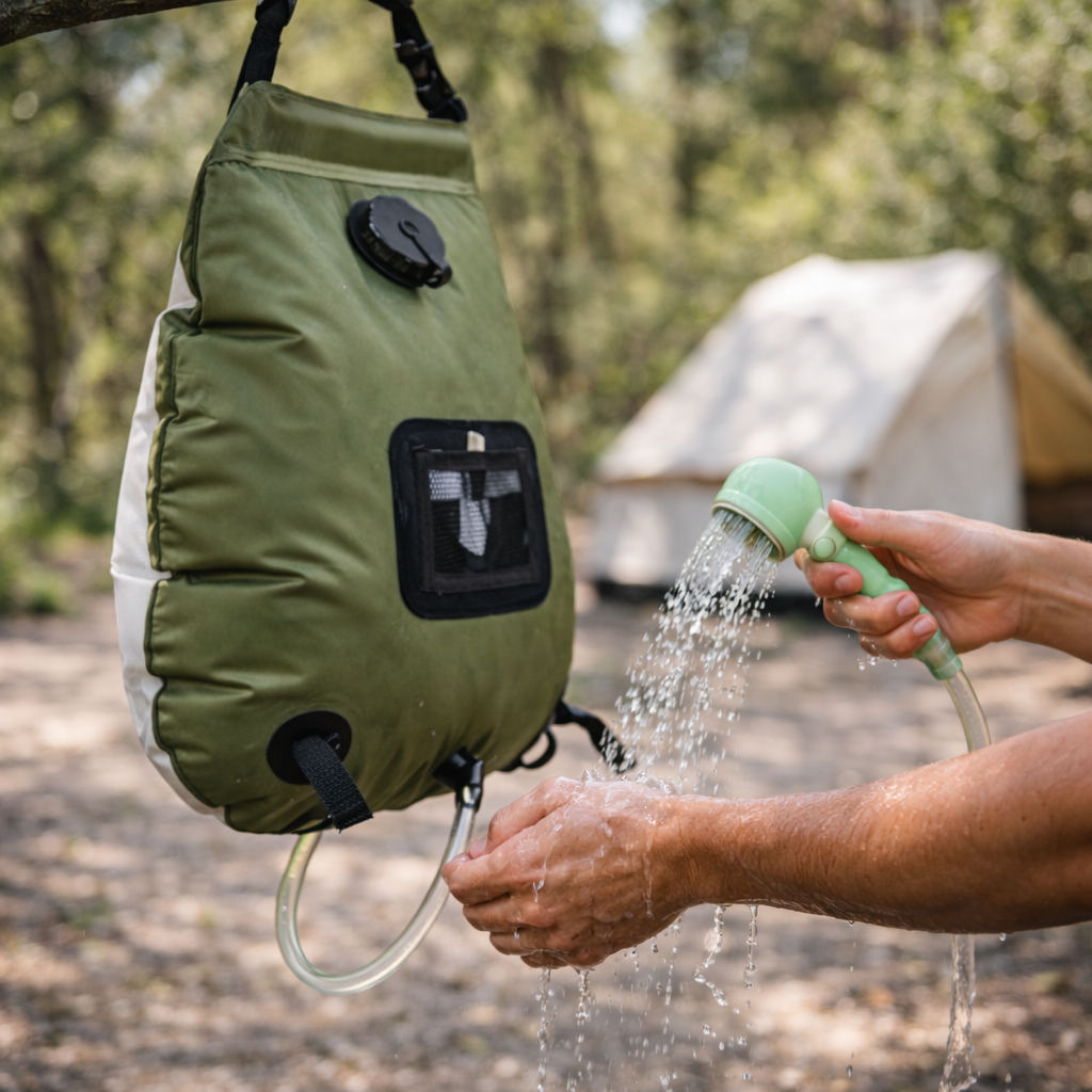 Portable Solar Shower Bag 20L (5 Gallon) – Outdoor Camping Shower with Hose