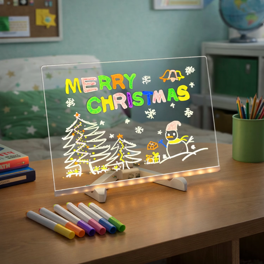 LED Art Drawing Pad for Kids – Reusable Glow Board