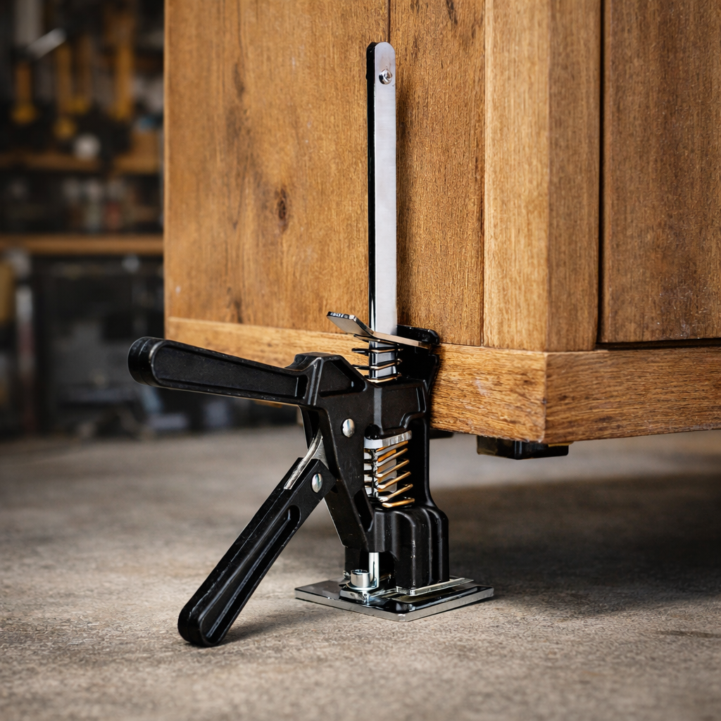 Precision Hand Lifting Tool Jack – Adjustable Metal Lifter for Doors, Cabinets & Heavy Objects