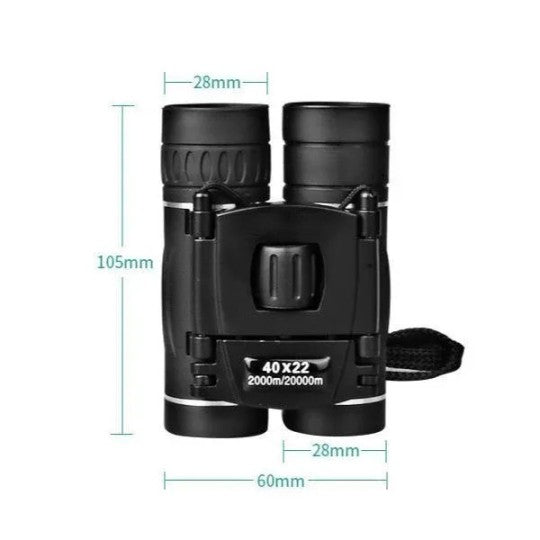 Binoculars – 40X magnification – black plastic 3
