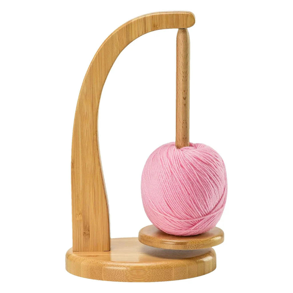 Levitating Premium Yarn Holder – Magnetic Wooden Yarn Stand