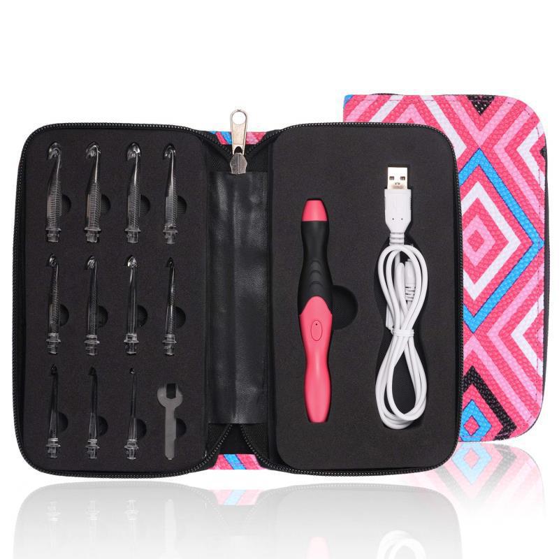 LED Crochet Hooks – 11-in-1 Rechargeable Interchangeable Set