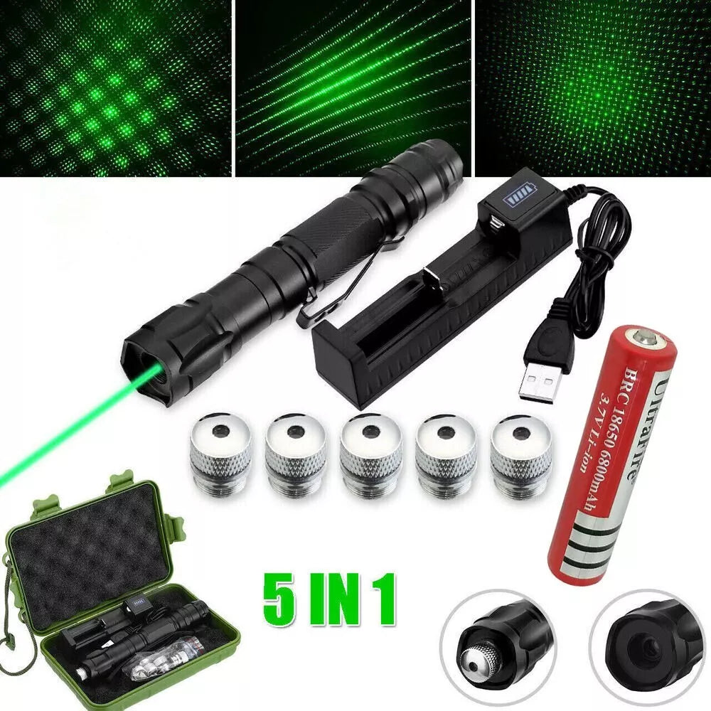 Laser Pointer – Green Laser Pointer Rechargeable with Starry Pattern Heads