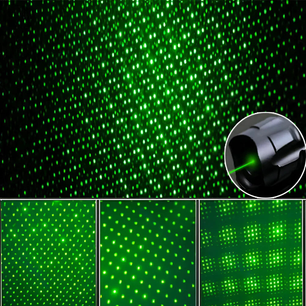 Laser Pointer – Green Laser Pointer Rechargeable with Starry Pattern Heads
