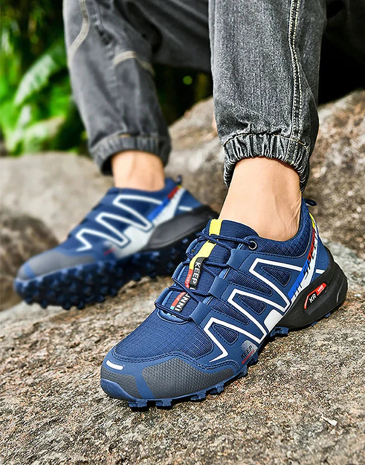 Men's Hiking Shoes – Breathable Lightweight Trail Shoes with Rubber Traction Sole