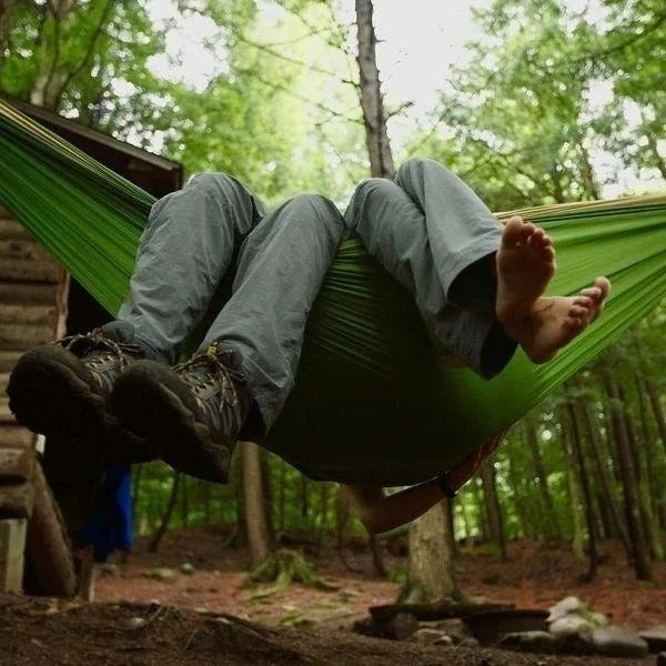 2 Person Camping Hammock – Lightweight Parachute Hammock with Straps & Carabiners