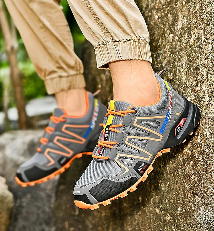 Men's Hiking Shoes – Breathable Lightweight Trail Shoes with Rubber Traction Sole