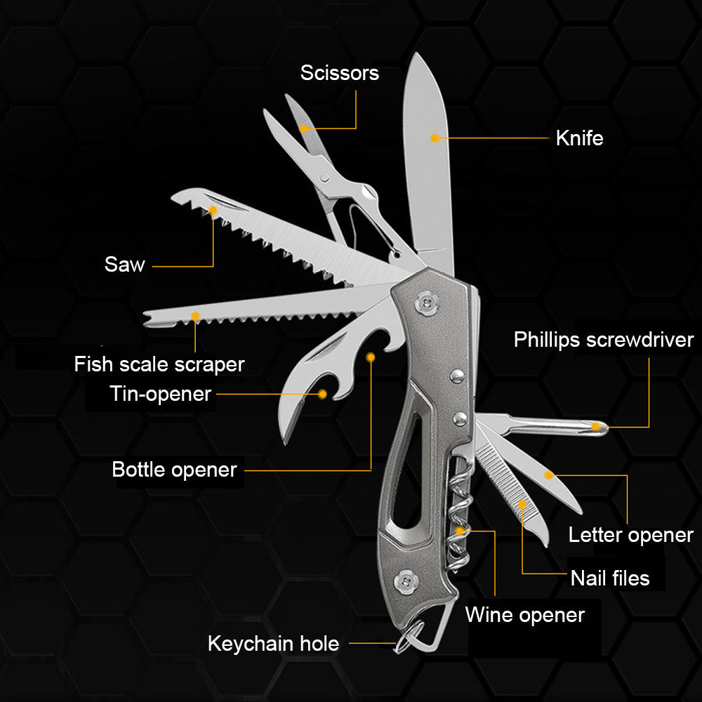 Folding Multi-Tool – 14-in-1 Pocket Knife for Camping & Everyday Carry
