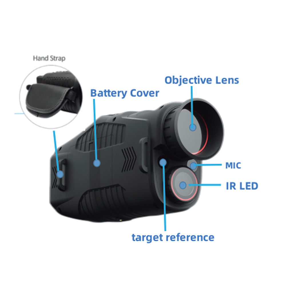 Night Vision Monocular – Digital Infrared with 1080P Recording & 5× Zoom