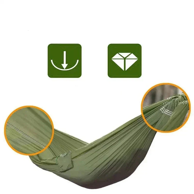 2 Person Camping Hammock – Lightweight Parachute Hammock with Straps & Carabiners