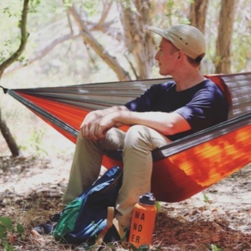 2 Person Camping Hammock – Lightweight Parachute Hammock with Straps & Carabiners
