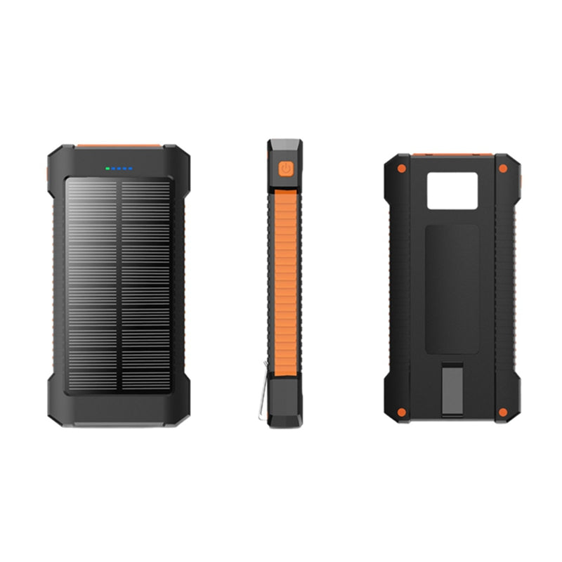 Solar Power Bank – 30,000mAh Rugged Portable Charger with LED Torch