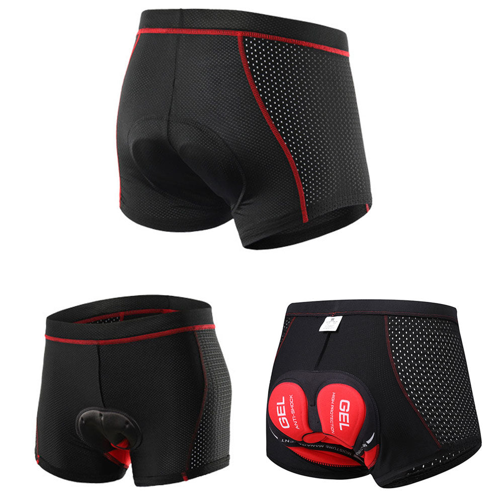 Padded Cycling Shorts – Men's Silicone Gel Bike Undershorts