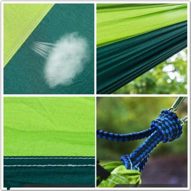 2 Person Camping Hammock – Lightweight Parachute Hammock with Straps & Carabiners