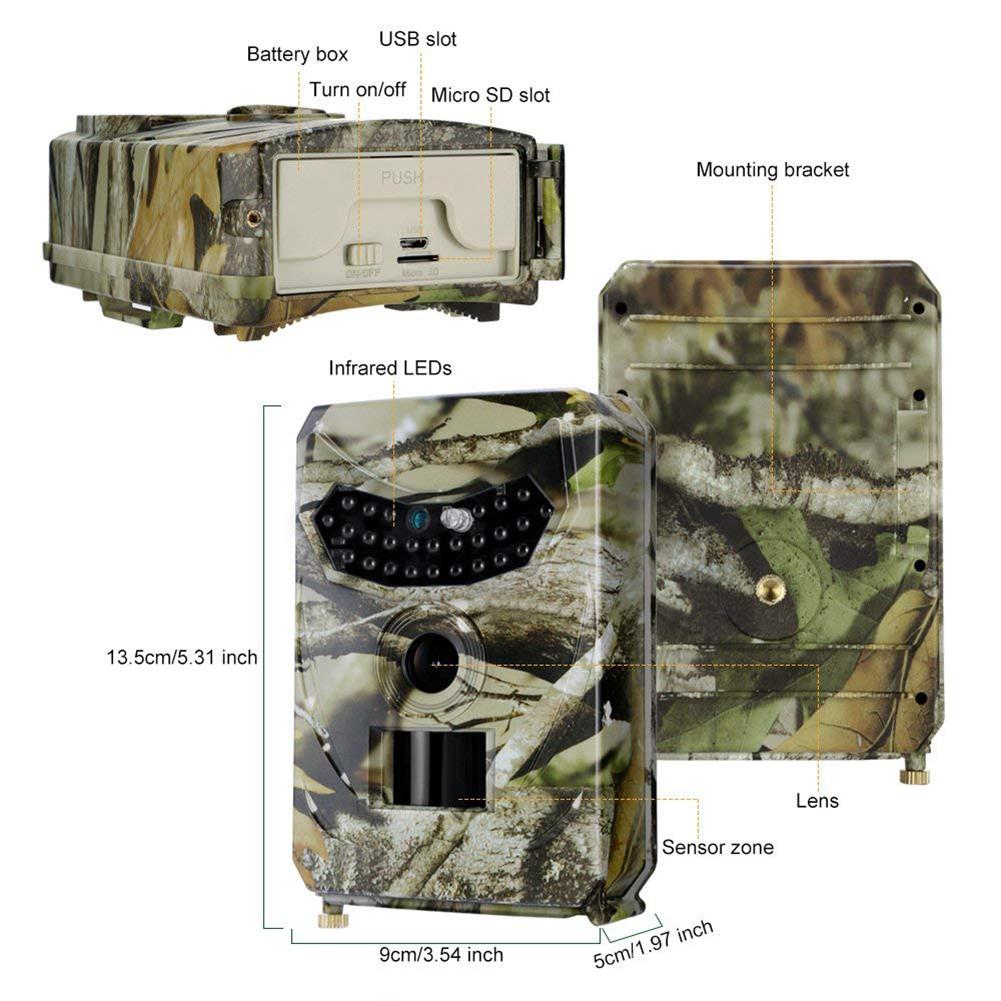 Trail Camera – Motion-Activated Wildlife Camera with No-Glow Night Vision