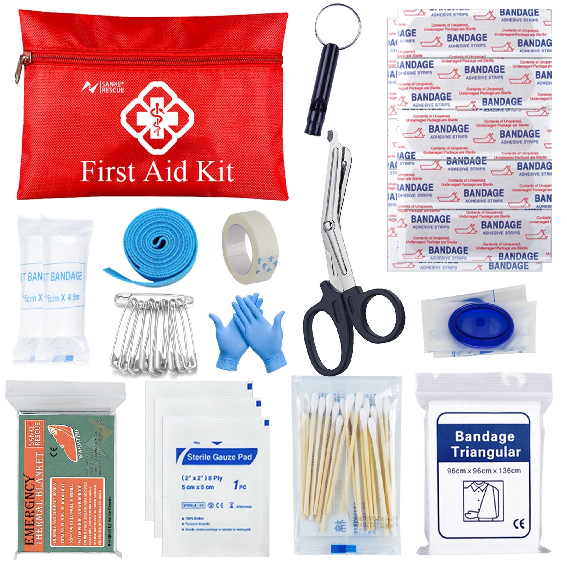 IFAK Survival First Aid Kit – 24-Piece Trauma & Emergency Kit with MOLLE Pouch