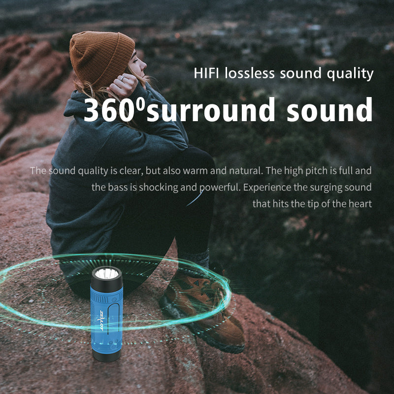 Bike Light Speaker – Bluetooth Speaker with Power Bank & Torch