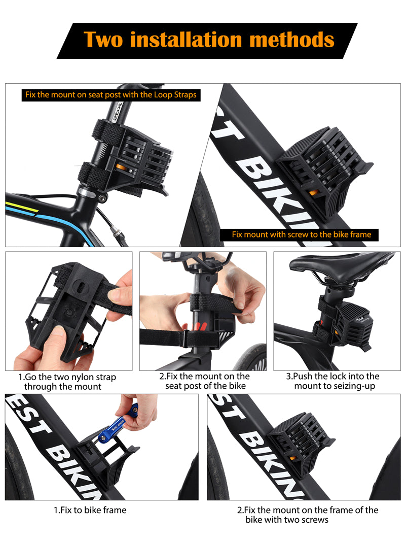 Folding Bike Lock – Heavy-Duty Anti-Theft Steel Chain Lock for Bikes & E-Bikes