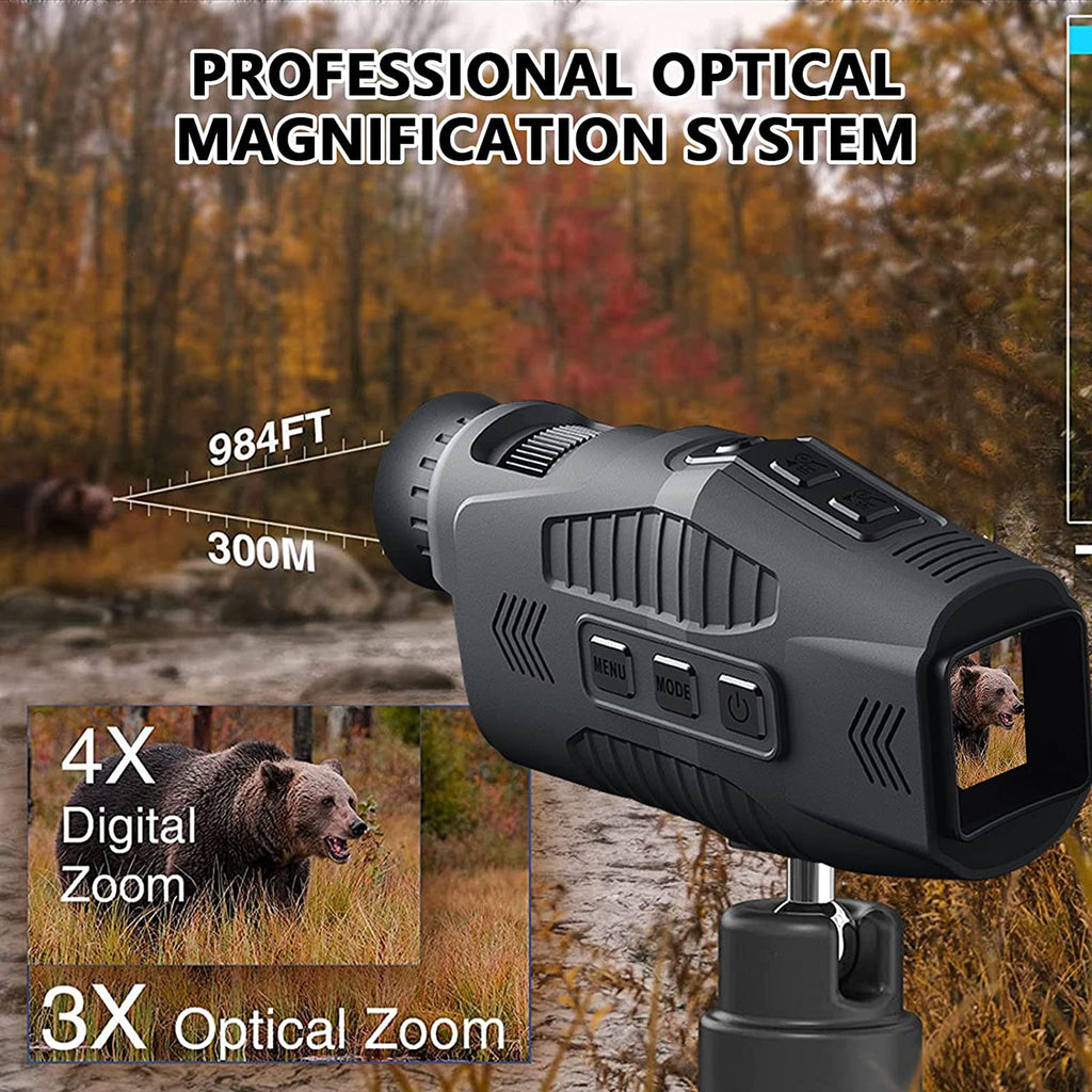 Night Vision Monocular – Digital Infrared with 1080P Recording & 5× Zoom