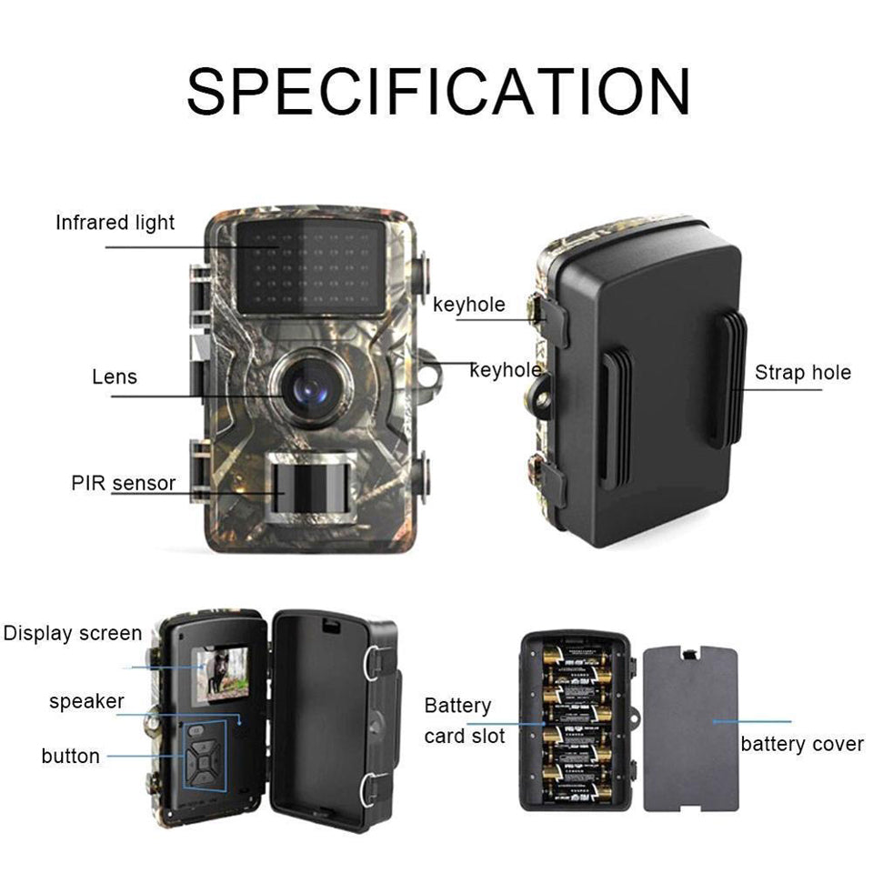 Wildlife Trail Camera – HD Nature Camera with LCD Screen & Night Vision