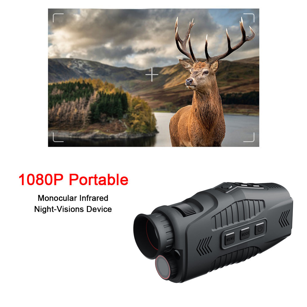 Night Vision Monocular – Digital Infrared with 1080P Recording & 5× Zoom