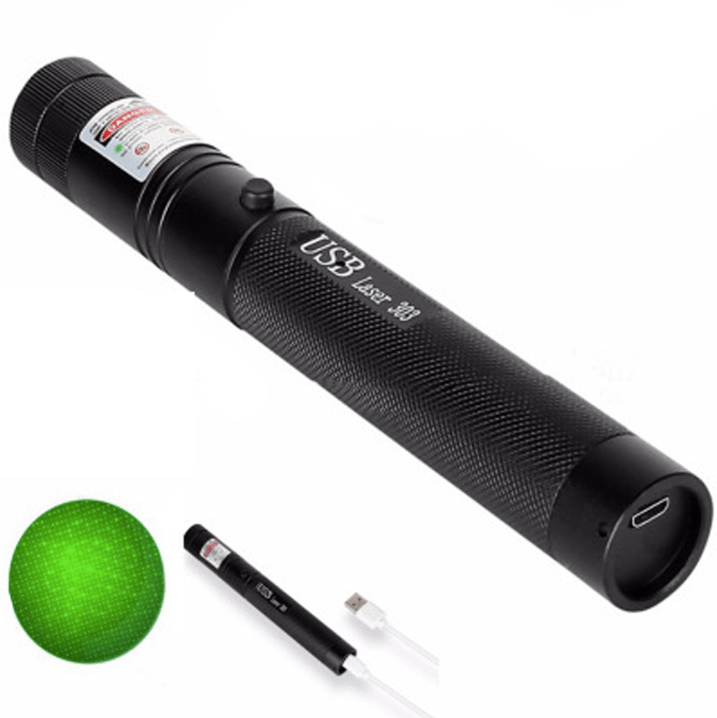 Laser Pointer Torch – Adjustable Focus, USB Rechargeable