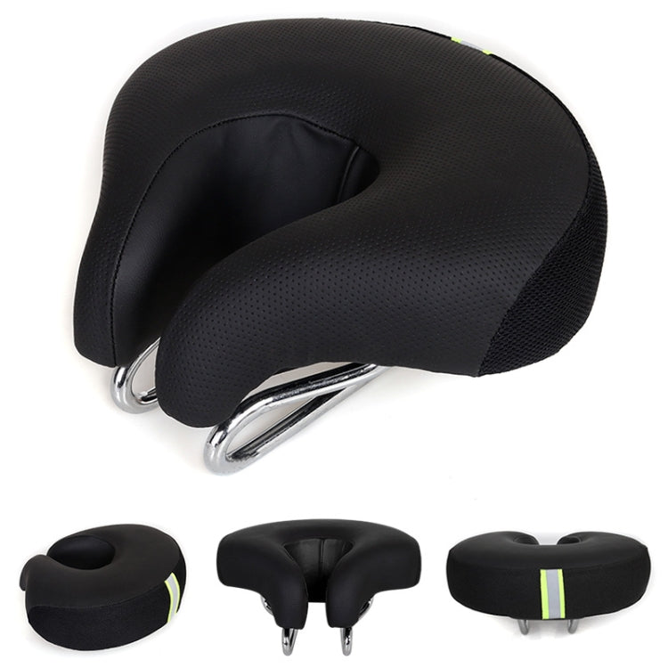 Wide Noseless Bike Saddle – Pressure-Free Padded Cycling Seat for Mountain & Road Bikes