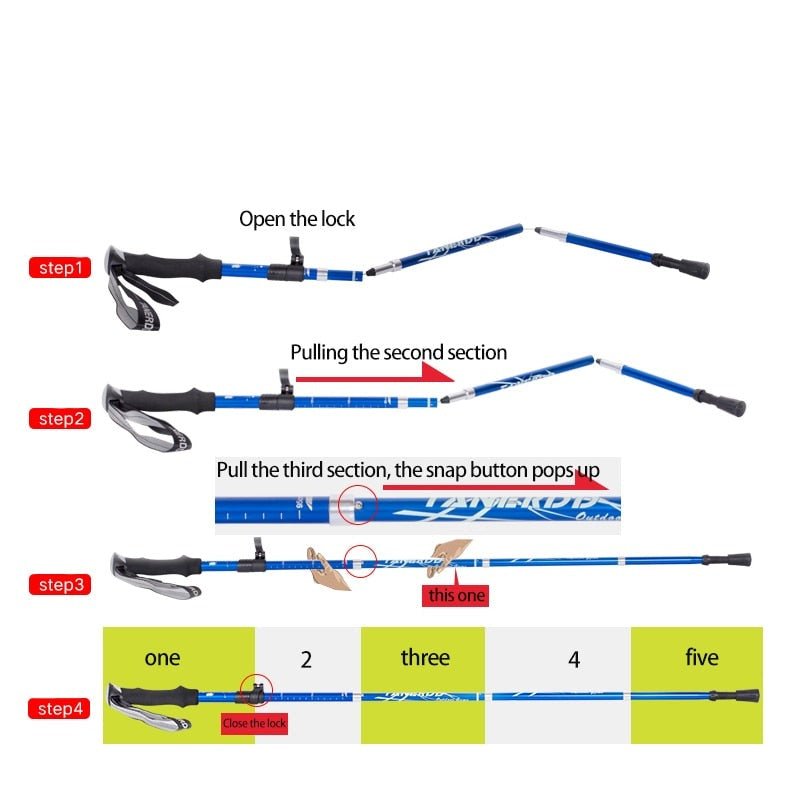 Foldable Trekking Pole – Lightweight Adjustable Hiking & Walking Pole