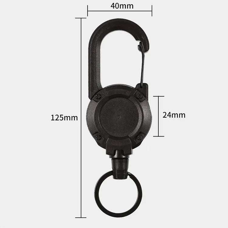 Heavy Duty Retractable Keychain – Steel Wire Cord Key Holder