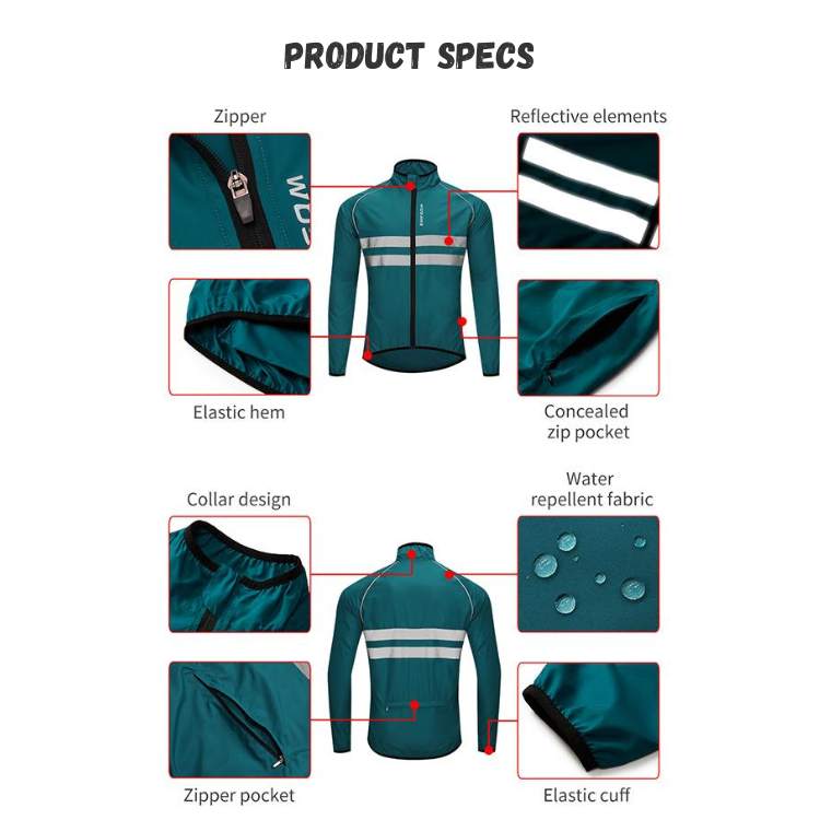 Packable Waterproof Jacket – Lightweight Windbreaker for Running & Cycling