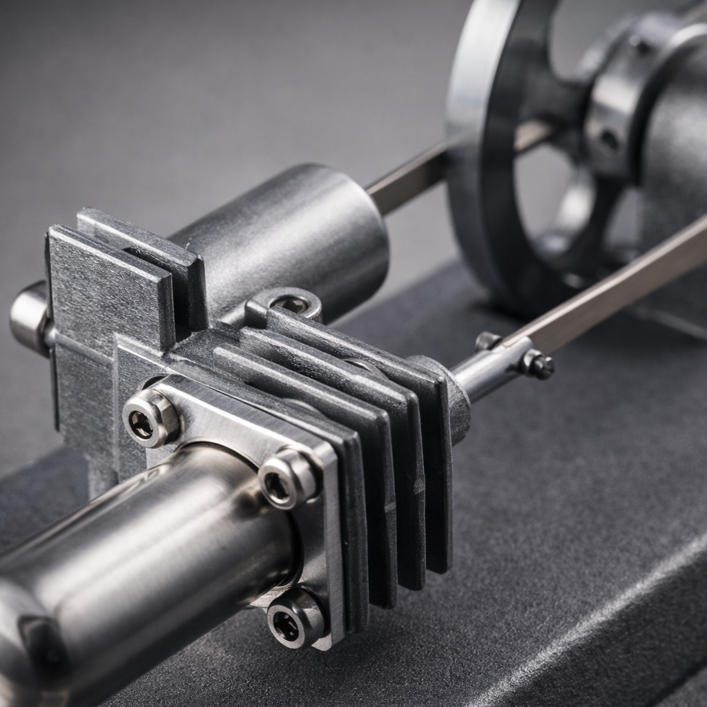 All-Metal Desktop Stirling Engine – DIY Mechanical Heat Engine Model