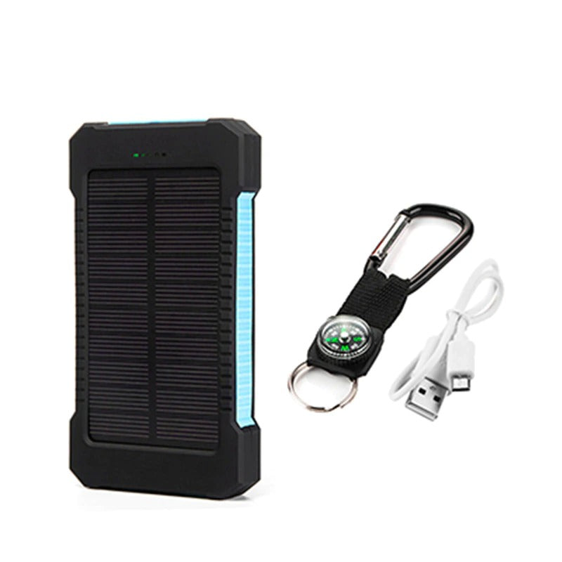 Solar Power Bank – 30,000mAh Rugged Portable Charger with LED Torch
