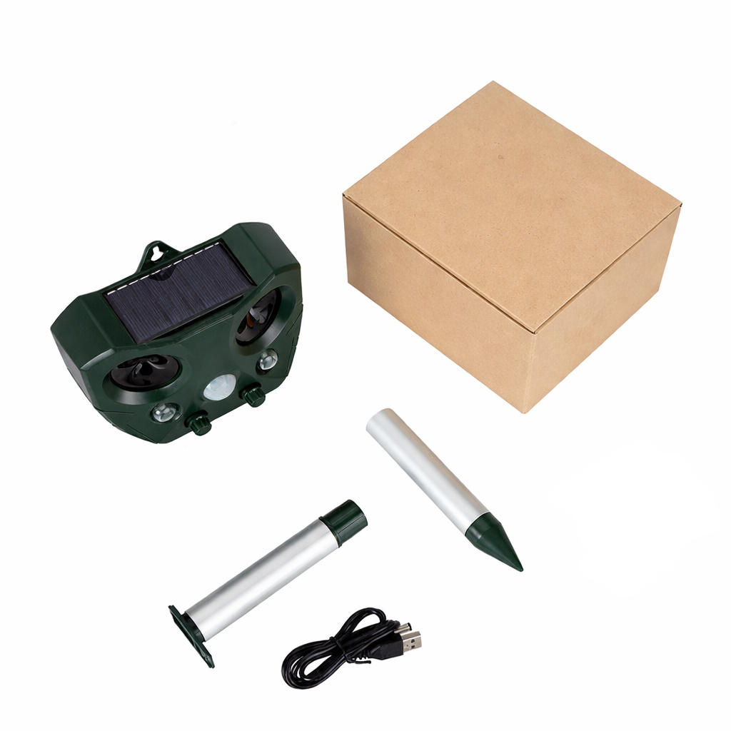 Solar-Powered Outdoor Bird & Animal Deterrent with Motion Sensor