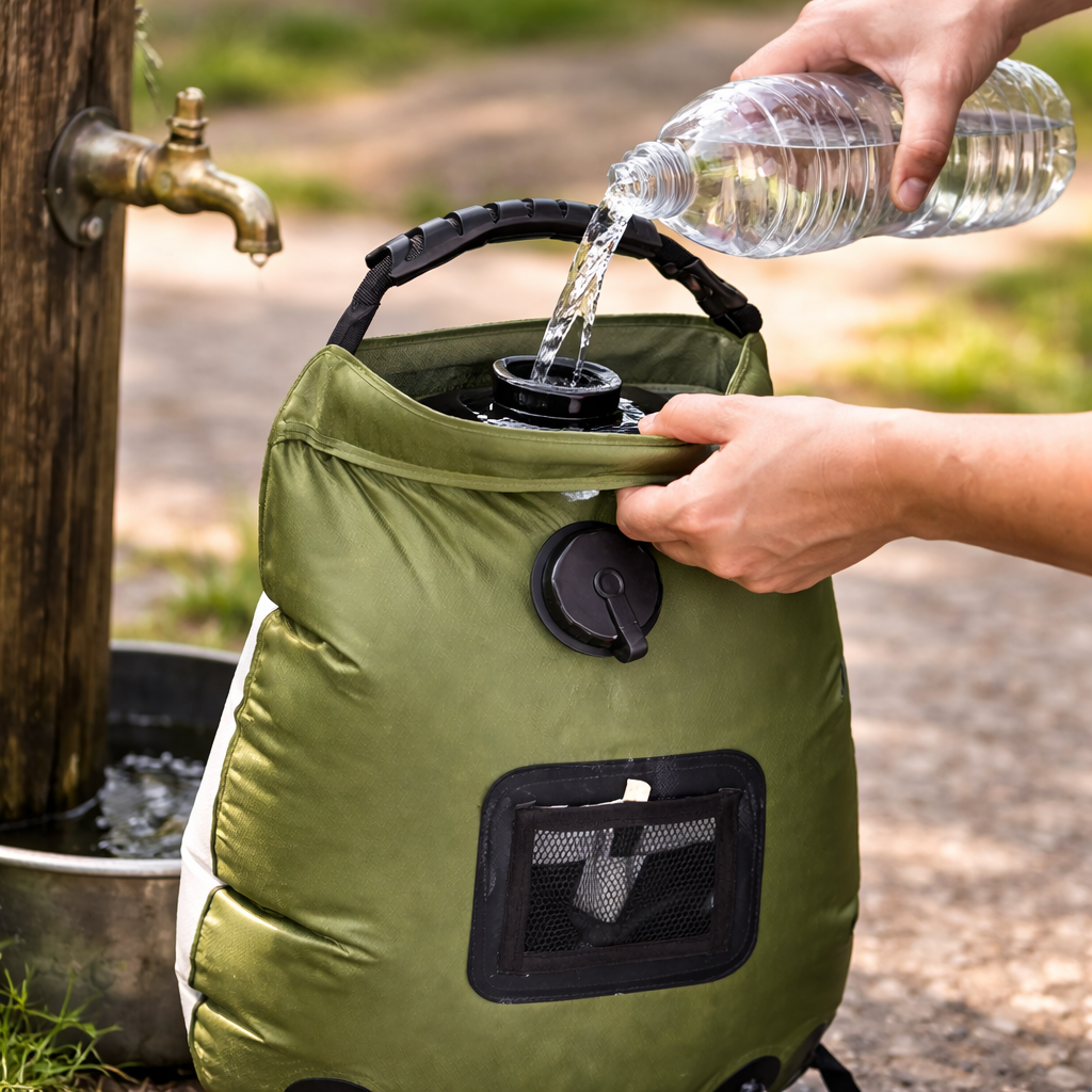 Portable Solar Shower Bag 20L (5 Gallon) – Outdoor Camping Shower with Hose